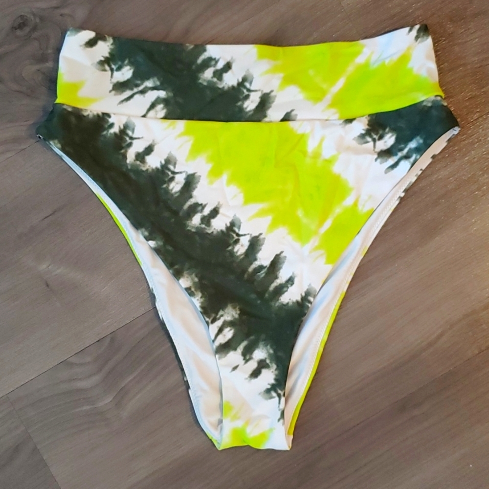 American Eagle Womens Medium High rise High cut Cheeky swimsuit bottoms